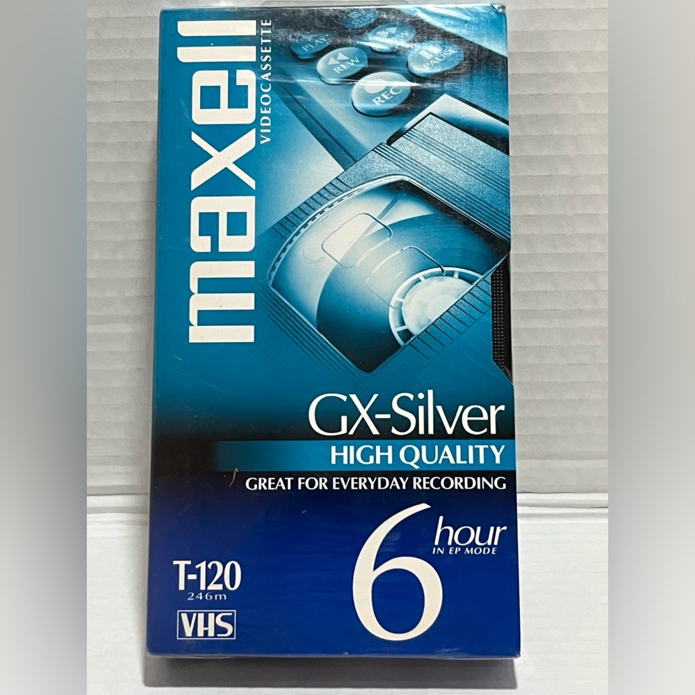 Maxell, VHS tape 6 hours long, brand new sealed